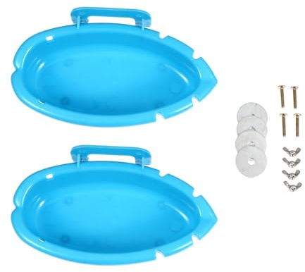 Cabilock 2 Bañeras de Plástico para Pájaros Pequeñas, Resistentes y Ligeras, Bañeras Colgantes para Loros y Aves Pequeñas, Suministros para Mascotas y Baño Antiestrés para Jaulas de