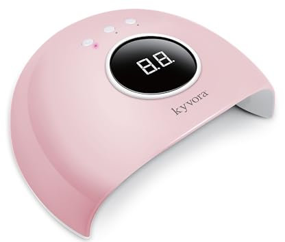 KYVORA - Lampada UV a LED, 36 W, per asciugatura delle unghie, smalto semipermanente e gel, display digitale del timer, qualità professionale, rosa