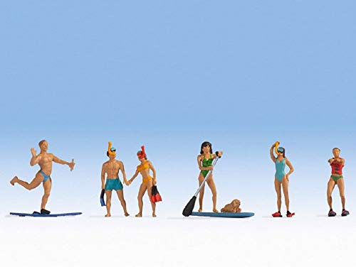 NOCH® H0 Figuren Wassersportler, Figuren-Set für Modellbau H0, Kreatives Basteln und DIY Deko, Hochdetaillierte Miniaturen