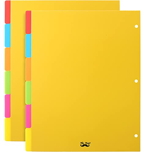 Mr. Pen- Binder Dividers, 6 Tab, 2 Sets, Dividers for 3 Ring Binder with Tabs | Letter Size, Binder Dividers with Tabs for Student, Teacher, Office, Home Organizers