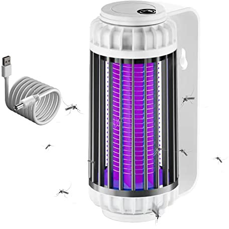 Bseical Elektrische Mückenfalle Moskito, Uv Mosquito Insektenvernichter Fliegenfalle, Ungiftig Keine Chemikalien Wirksam Zum Reduzieren Fliegender Insekten,für Innen Und Gärten (Graues Plugin)