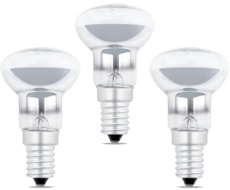 Caldarax R39 25W E14 Bombilla de Lámpara de Lava Regulable, 2700K Luz Cálida, 250LM, AC 230V, E14 SES Foco Bombilla, Para Lámparas de Lava, Lámparas de Purpurina, Paquete de 3