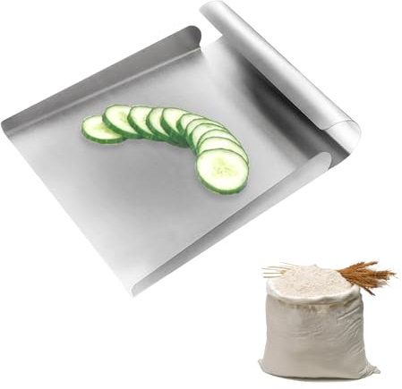 Raschietto per Impasto, Spatola Tagliapasta Cucina, Raschietto per Pasta in Acciaio Inox, Tarocco Flessibile per Impasti, Tagliapasta Multiuso, 15 x 14,5cm, per Tagliare l'Impasto, Torta, Pizza