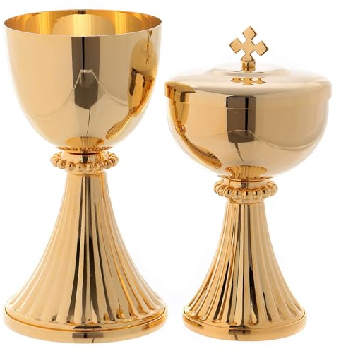 Holyart Calice et Ciboire Saint Germain Laiton doré, Ciboire