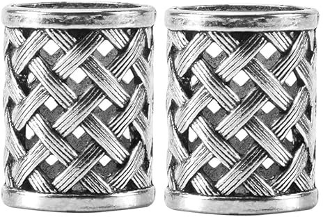 Cpolebev Vintage Antike Bronze Haar Zopf Bart Dreadlock Perlen Ringe Rohr Wikinger Rune Charm AnhäNger für DIY Halskette Schmuck