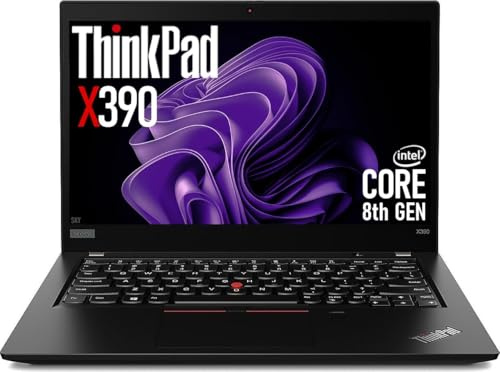 Lenovo Thinkpad X390 Business bärbar dator, 13,3 tum FHD (1920 x 1080), Intel Core i5-8365U, 8 GB DDR4 RAM, 256 GB SSD, QWERTY-tangentbord, Windows 11 Pro (renoverad)