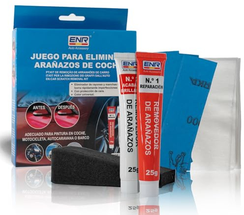 Enerfero Reparador de arañazos,Pulimento Coche Arañazos,Aporta Brillo y Protección,Restos de Pintura y Manchas Persistentes,Fácil Aplicación,50g
