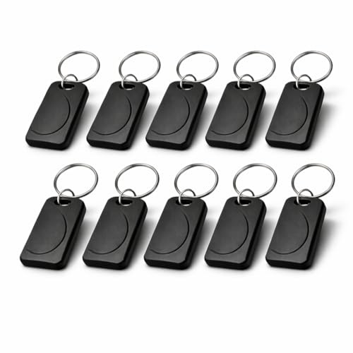 10 stycken RFID-märken 13,56 MHz UID, modifierbara - svart - Android NFC-kompatibla - skrivbara - imby-/kontorsåtkomstkontroll