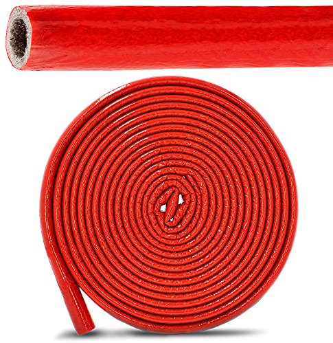 PE-Rohrisolierung Isolierschlauch 10 m Rolle x Ø 28 mm / 6 mm Isolierstärke Rot | Schutzschlauch Heizungsrohr Isolierung mit Schutzhaut | Rohr Dämmung Schlauch Rohrdämmung Warmwasserleitung Heizung