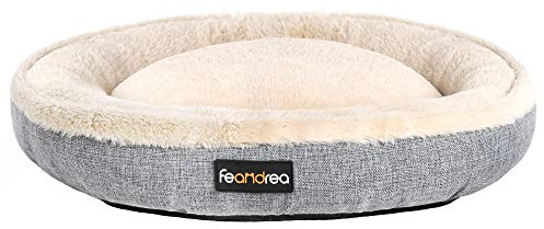 Feandrea Cuccia per Cani Gatti, Forma di Ciambella, 75cm, Grigio PGW075G02 | Grigio, Collezione BEAKON PGW075G02