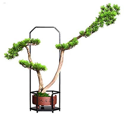 XXXXW Handmade Artificial Plant Tree Bonsai Fake Potted Ornament Home Hotel Garden Decor Gift Wrought Iron Ceramic Crafts Decoration Fake Plant