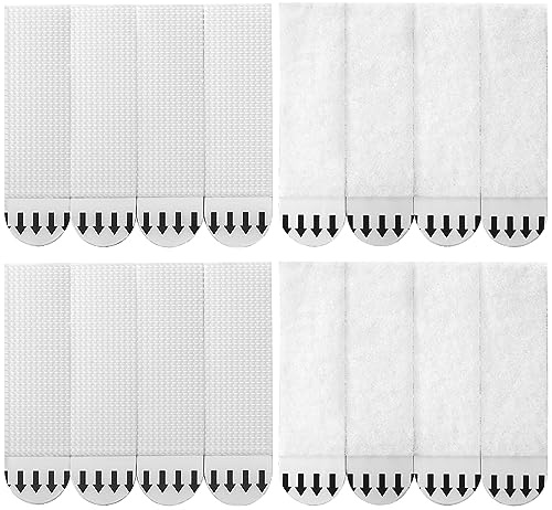 Sinnsally Medium Picture Hanging Strips Heavy Duty,20-Pairs(40 Strips) Sticky Picture Hangers for Walls Hanging Without Nail,Damage Free No Nails Refill Adhesive Poster Frame Mounting, White
