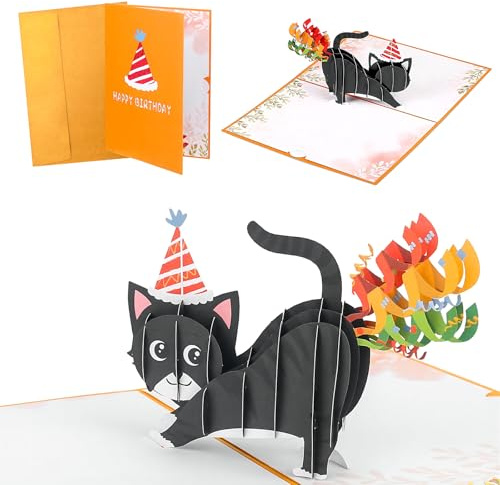NCCHDZSW Biglietto di Auguri di Compleanno Pop-Up 3D Divertente, Biglietto di Auguri con Busta Cartolina Biglietti di Incoraggiamento per la Famiglia Gli Amici e Gli Amanti