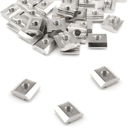 LERANXIN 40 Piezas Tuercas de T-Ranura M6, Kit de Fijación para Perfil Aluminio 30x30, Máquinas CNC y 3D Impresoras