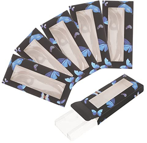 BELLIFFY 10stücke Wimpernaufbewahrungsbox Aus Papier Rechteckig Transparentes Fenster Für Künstliche Wimpern Kompakt Und Tragbar Geeignet Für Salon Und Heimgebrauch