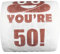 Bojueshaw You're 50 Printed Toilet Paper Prank Gift,Funny Novelty Roll,3-Ply Soft Bathroom Tissue,Humorous Decor for Men & Women