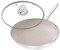 Dgayaeic Sartén De Acero Inoxidable Con Tapa,Sartén Antiarañazos Con Tapa De Vidrio | Utensilios De Cocina Para Saltear, Huevos, Carne Y Pescado