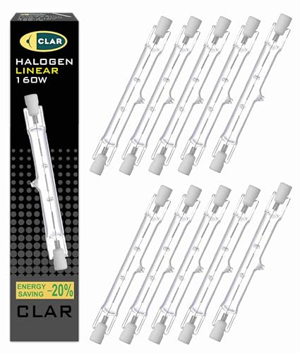 CLAR Halogen R7S 78 mm, golvlampa, 80 W lampa (förpackning med 10)