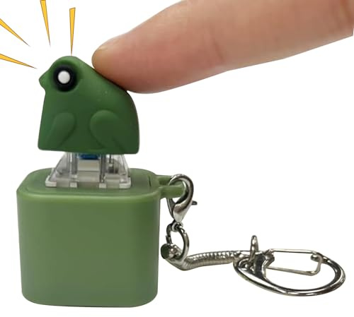 Giocattolo Fidget Da | Portachiavi Fidget Da Mano,Gioco Sensoriale Luminoso e Sonoro Rana per Scuola Ufficio Viaggio Zaino Giovani