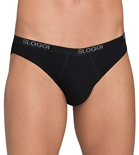 sloggi Men's sloggi Men Basic Mini Briefs, Black, 4