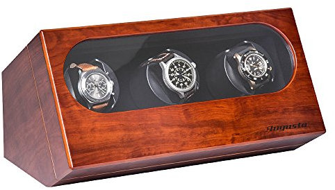 AUGUSTA Uhrenbeweger für 3 Uhren (aus Bubinga Holz)