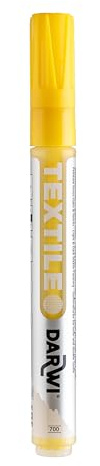 DARWI TEX OPAK TEXTIL MÄRKARE - spets 2 mm - 6 ml gul