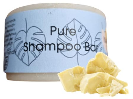 Solid Shampoo Bar - Pure - Zero Waste Hair Care Handmade In Devon, Uk - SLS Free - Palm Free - Free from Preservatives, Suitable for all hair types