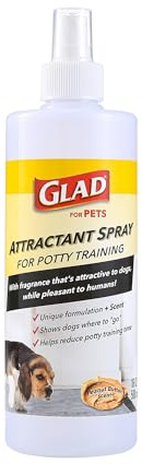 Glad for Pets Attractant Spray for Potty Training Dogs & Puppies, Peanut Butter Scent, 16oz - Effective Dog Potty Training Spray, Indoor or Outdoor Dog Potty Training Aid, 16oz Bottle