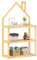 IDIMEX Kinderzimmer Regal LENISE in Hausform Natur - Kinderregal, Bücherregal, Massive Kiefer, 3 Ablagen mit viel Stauraum