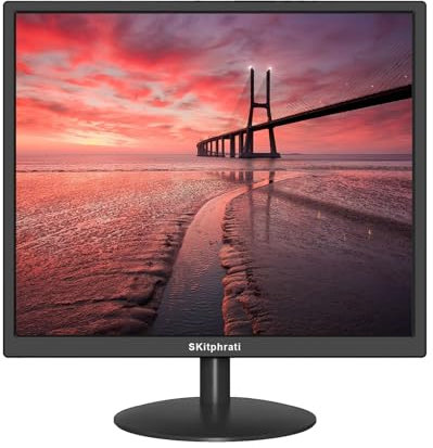 SKitphrati Monitor HD 1280 X 1024 de 17 pulgadas con VGA, HDMI, relación de aspecto 5:4, 75 Hz, montaje VESA, monitor TN para PC, ordenador, portátil, color negro