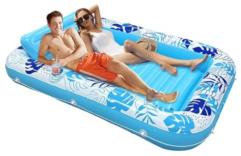 Inflatable Pool Floats Monstera Leaf Pattern Inflatable Outdoor Raft | Adult Pool Rafts for Beach Lake River Party Vacation Holiday Gathering