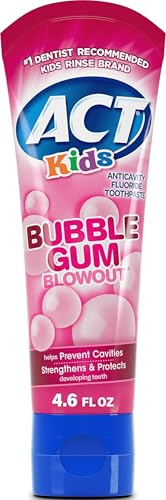 ACT Kids Anticavity Fluoride Toothpaste 4.6 oz. Bubble Gum Blowout