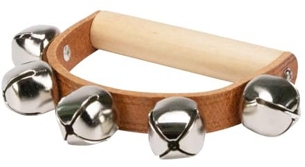 GICO Schellenkranz aus Holz für Kinder mit 5 Schellen Musikinstrument - 3852