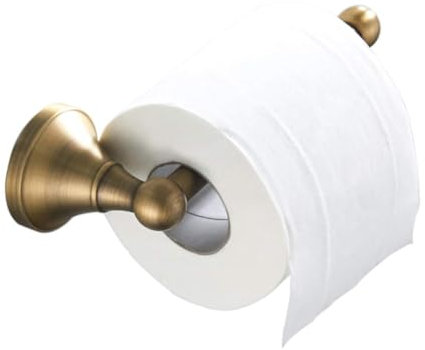 Flybath Toilettenpapierhalter ohne Deckel Antiquität Messing Bad WC-Rollenhalter Wandmontage, Bronze gebürstet