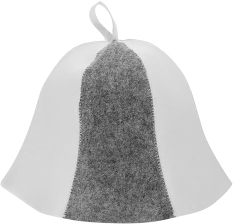 Felt bastuhatt – bekväm bastu möss för män och kvinnor skydd för huvud och ögon perfekt för ångbad och wellness med praktisk hängare storlek 25 x 18 cm