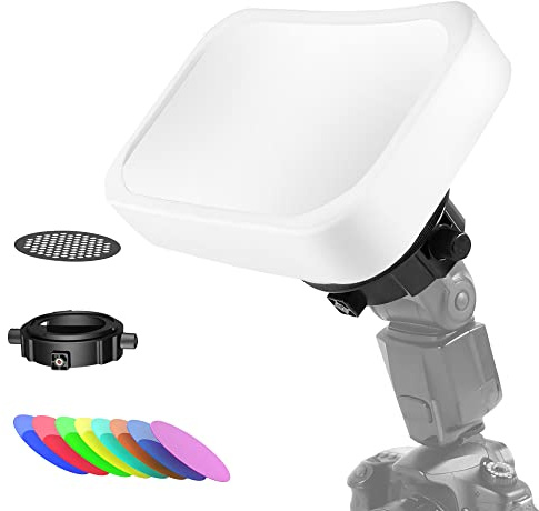 Fotografia Iluminacion Flash Difusor Set, Kit Modificador Flash Profesional Cúpula Difusora para Todas Las Luces de Cabeza Cuadrada y Redonda para un Control Superior de la luz (D35)