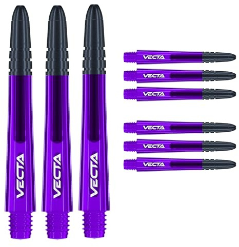 WINMAU Vecta - Dardos de policarbonato Vecta - 1 juego por paquete (3 ejes de dardos en total) - Accesorios profesionales para dardos - Disponible en corto, intermedio y mediano