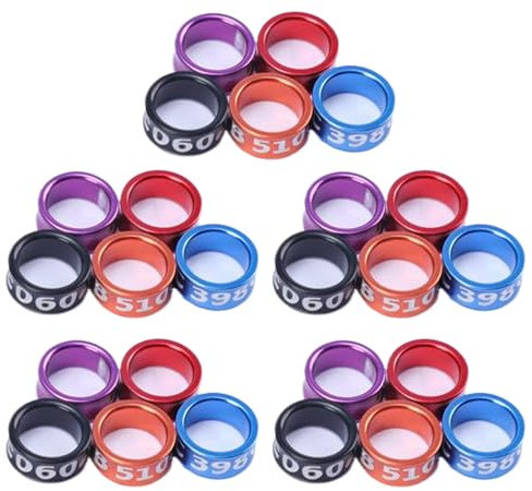 Vogelzubehör für Käfige 0,22 Zoll galvanisierter Taubenbedarf-Fußring mit klarer Lasergravur Einfach zu verwendende geschlossene Vogelbedarf-Fußringe zur Identifizierung von Heimvögeln Vogelbedarf Vog