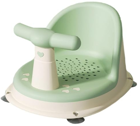 Seggiolino da bagno per neonato, con supporto e ventose, per bambini 6 ai 18