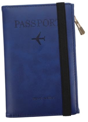 Couverture de Passeport Rfid en Pu, Protège-carte de Voyage Compact