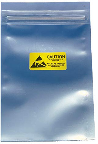 Daarcin 200 Stück antistatische Beutel, ESD-Beutel, 10 x 15 cm, wiederverschließbar für SSD-HDD mit 200 Etiketten, durchscheinende, antistatische Tasche für verschiedene elektronische Geräte