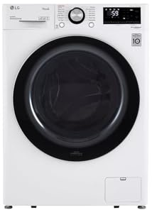 LG 24 in. Wide 2.4 Cu. Ft. Compact Stackable Front-Load Washer – White, Steam Cleaning, AI Fabric Sensor, Smart Pairing Compatible
