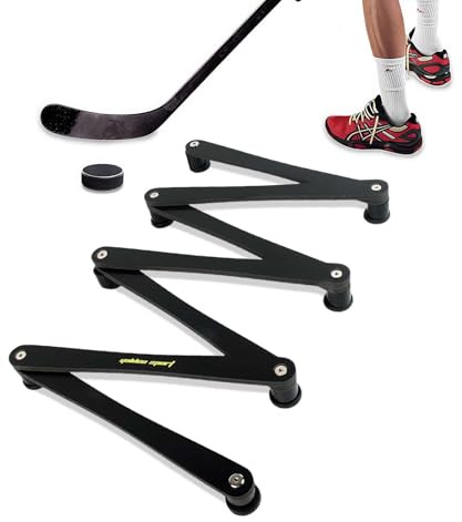 Golden Sport Lightweight Hockey Stick Handling Training Equipment for Enhanced Handling, 7-Section, Black, for Puck Control - Solid, Portable, Durable and Multi-Angle Adjustable