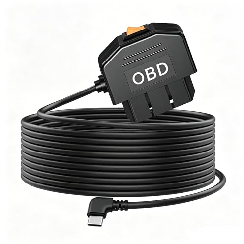 GERUI 3,5 m USB C Auto OBD strömkabel, 24-timmars övervakning/ACC-läge