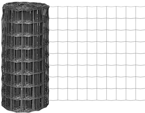vidaXL Malla Euro Fence Gris 10x0,8m 100x100mm Valla Cerca Verja Barda Reja