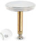 Drain plug with adjustable lifting rod, 1 pack, Ø 43 mm valve plug, made of brass, with 25-45 mm eccentric pin, chrome finish, double seal, valve plug sink, washbasin, shower, bathtub