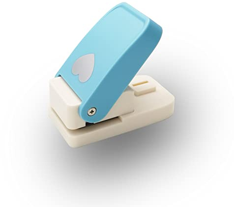 VSREI Heart Punch, Super Heavy Paper Punch, Extra Strong Motif Hole Stanzer for Paper up to 500 g/m², Cut out Heart dimensions: 2.5 x 2.2 cm