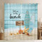 feelingyou Meer Strand Vorhang für Schlafzimmer, Surfen Sport Surfbrett Sommer Fenster Vorhang für Mädchen Teens, Blue Ocean Seestern Holz Print Dekor Mikrofaser Fenster Behandlung, XL Größe