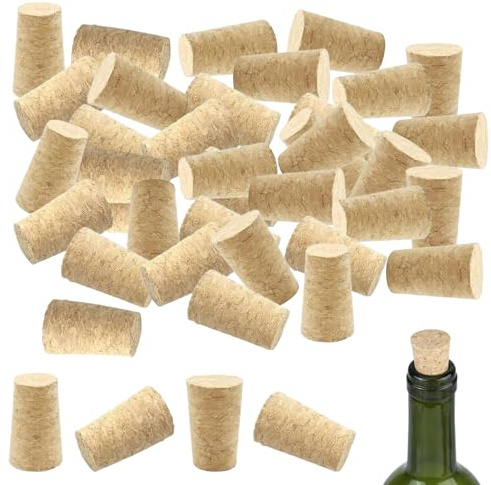 40-Pack Natural Corks – Wine Bottle Corks for Crafts, Decor, and Bottles – Perfect for DIY Projects, Wine Storage