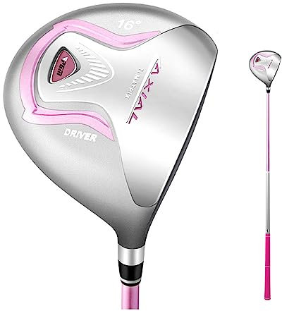 KLYDBMYT Club de Golf n°1 en Bois pour Junior, Driver de Golf pour Enfants droitiers, Putter de Golf avec tête en Alliage de Titane et Manche en Carbone